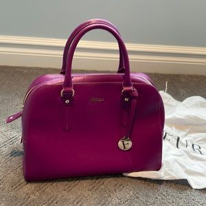 Furla purple shoulder bag